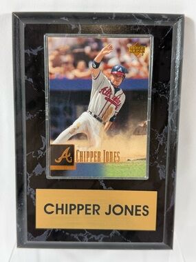 Upper Deck Atlanta Braves Chipper Jones #10 6.5” x 4.5” Memorabilia Plaque